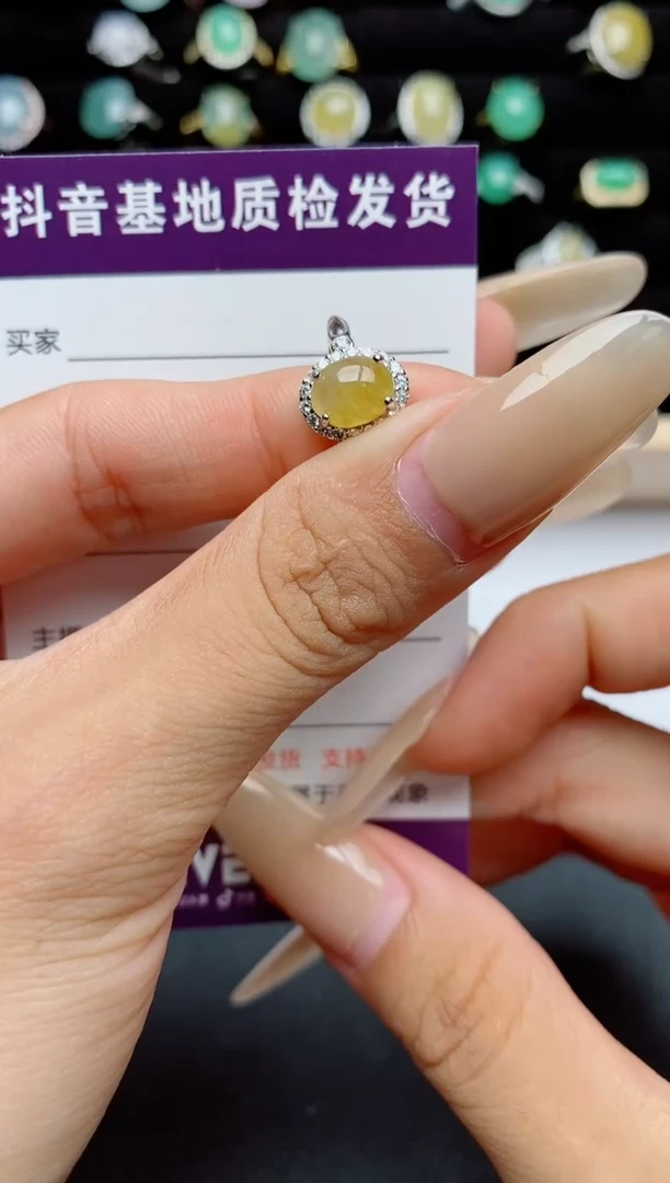 翡翠戒指银S925镶嵌.