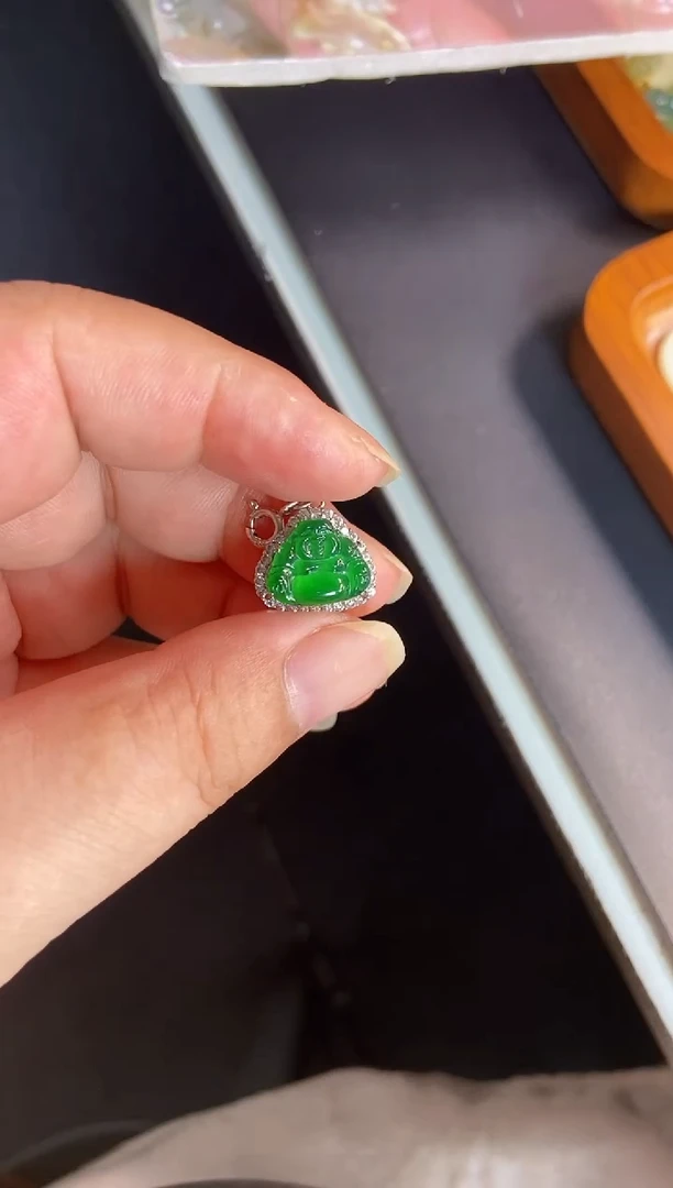 吊坠(不含链)银S925镶嵌翡翠1