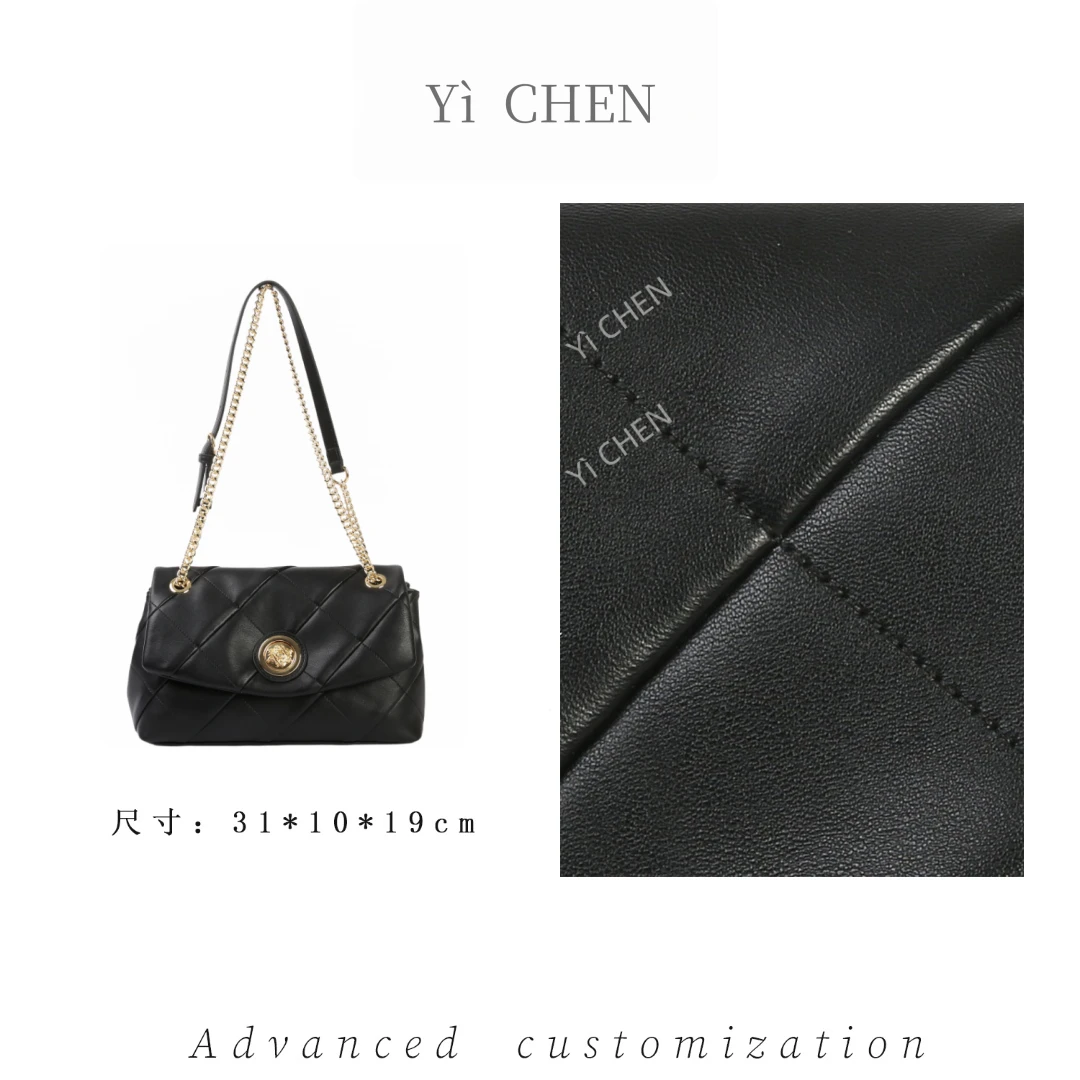 【Yì CHEN】BF-66596-黑色 简约时尚女士新款轻奢单肩斜跨包