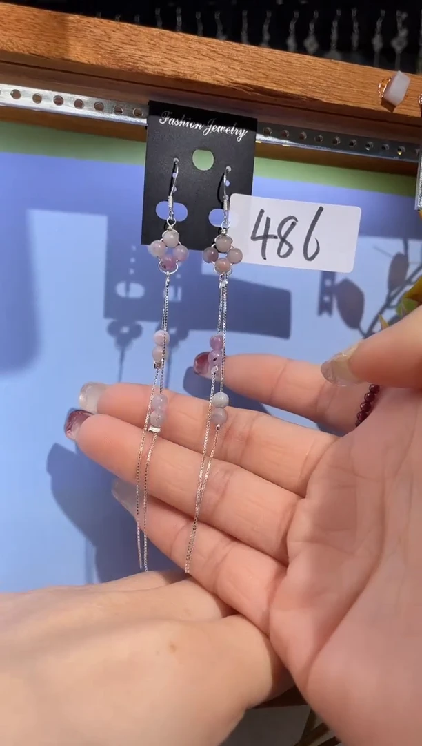 【闪购商品】紫晶耳饰银S925镶嵌喜欢拍