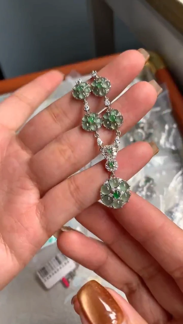 银S925镶嵌戒指翡翠项链