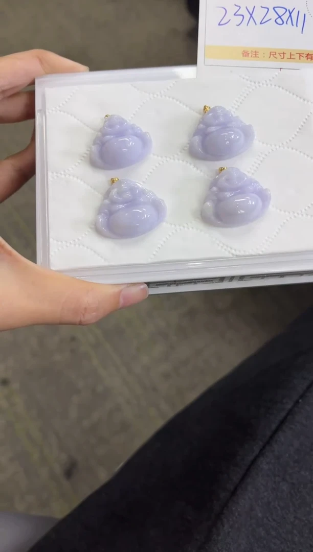 颈饰18K金镶嵌翡翠T144/多样性发一件/配绳子