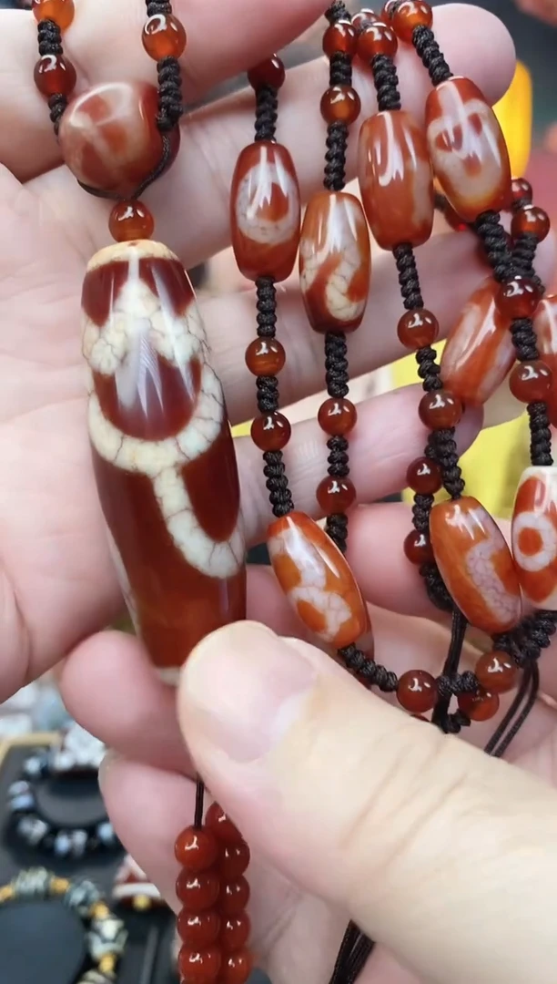 玛瑙/玉髓毛衣链未镶嵌水莲花毛衣链