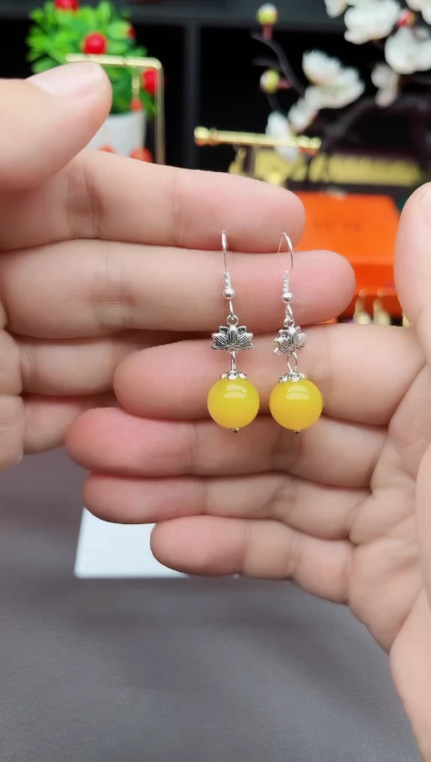 玛瑙/玉髓耳饰银S925镶嵌315000