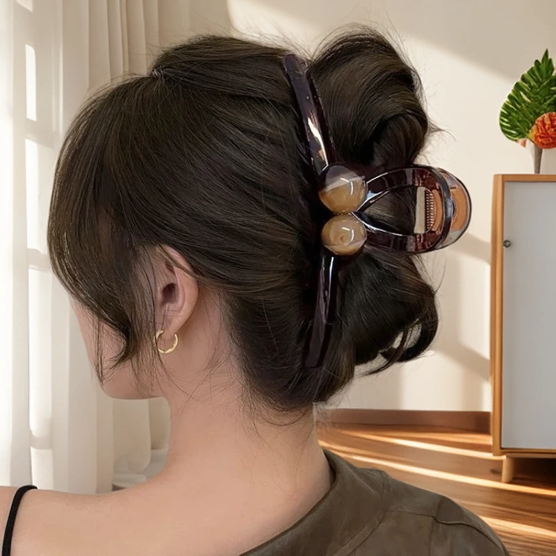 2025新款气质春夏抓夹大号鲨鱼夹高级感后脑勺盘发夹简约发饰女
