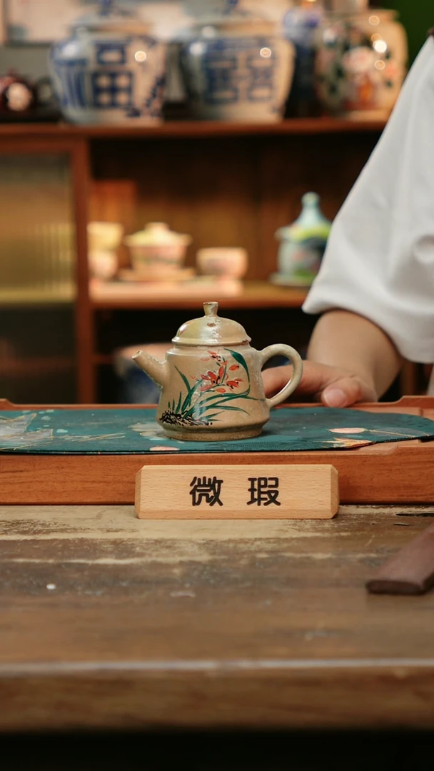 摆件景德镇纯手工釉下彩精品花瓶