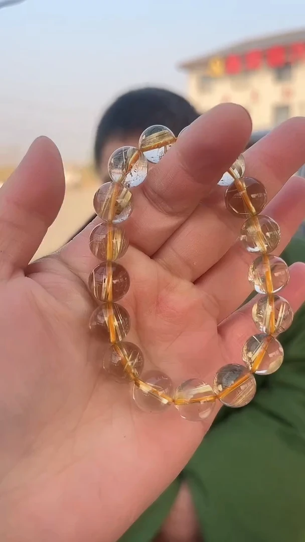 【闪购商品】发晶手链未镶嵌天然钛晶手串多样性发一12mm