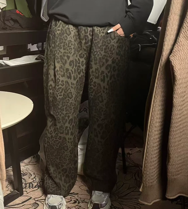 WGD阿东【豹纹裤子】秋冬休闲百搭男女同款直筒裤A233