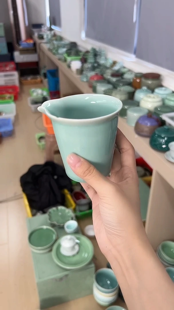 龙泉云间青瓷小米茶器