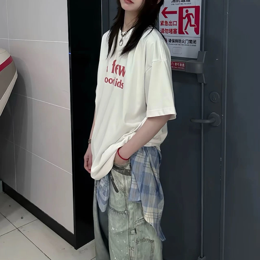 【贝塔】潮牌AF基础高街撞色纯棉短袖 男女同款