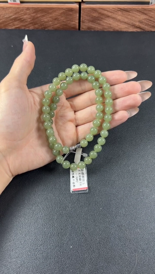 和田玉未镶嵌项链若羌微色差卡8妈妈链