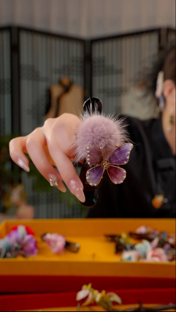 刺绣非遗苏绣绒花