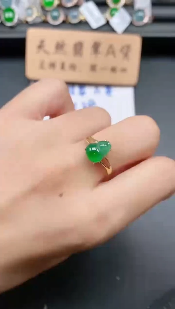 银S925镶嵌戒指翡翠11