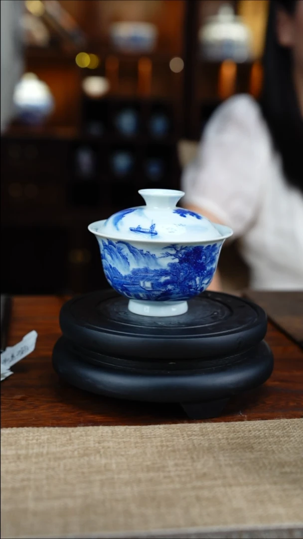 景德镇手工手绘盖碗