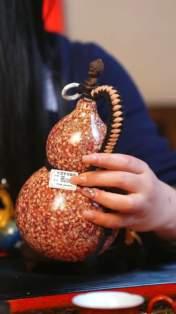【闪购商品】JQ040漆艺酒葫芦不包手串及旋转底座