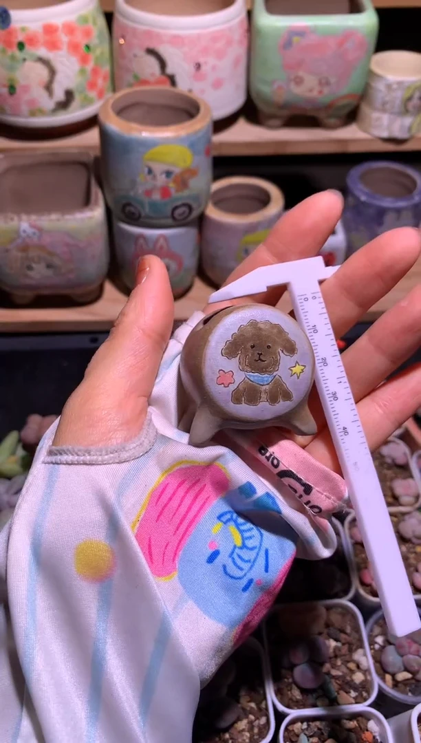 泰迪小花盆小鼓盆