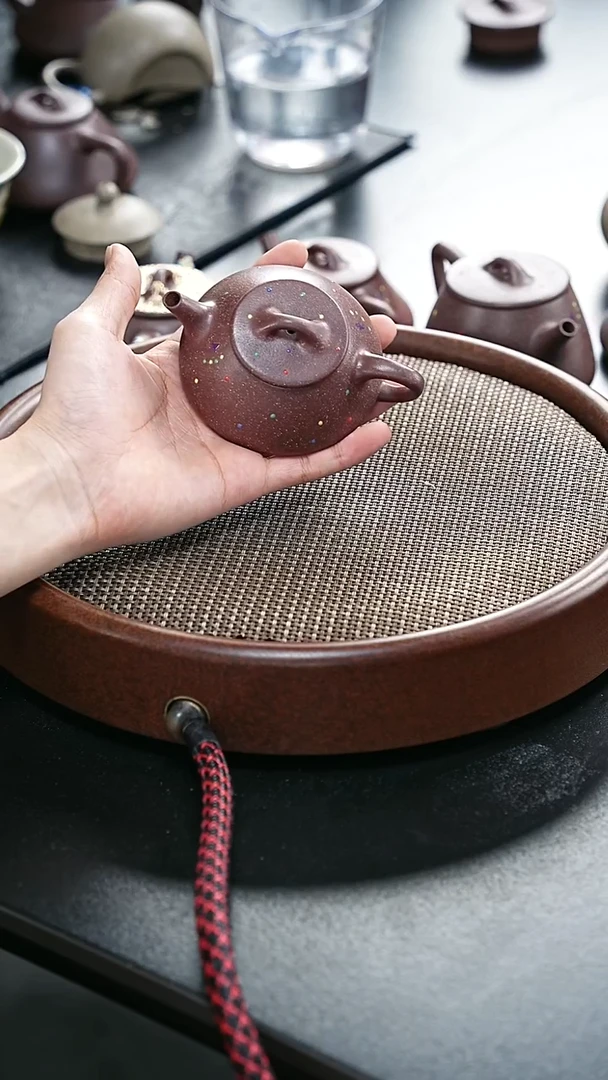 茶壶紫砂珐琅彩完美品-A029