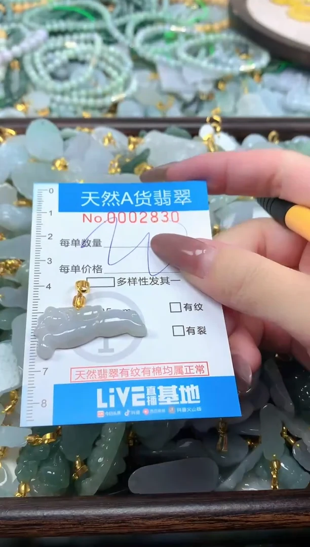 颈饰未镶嵌翡翠净货挂件-2830