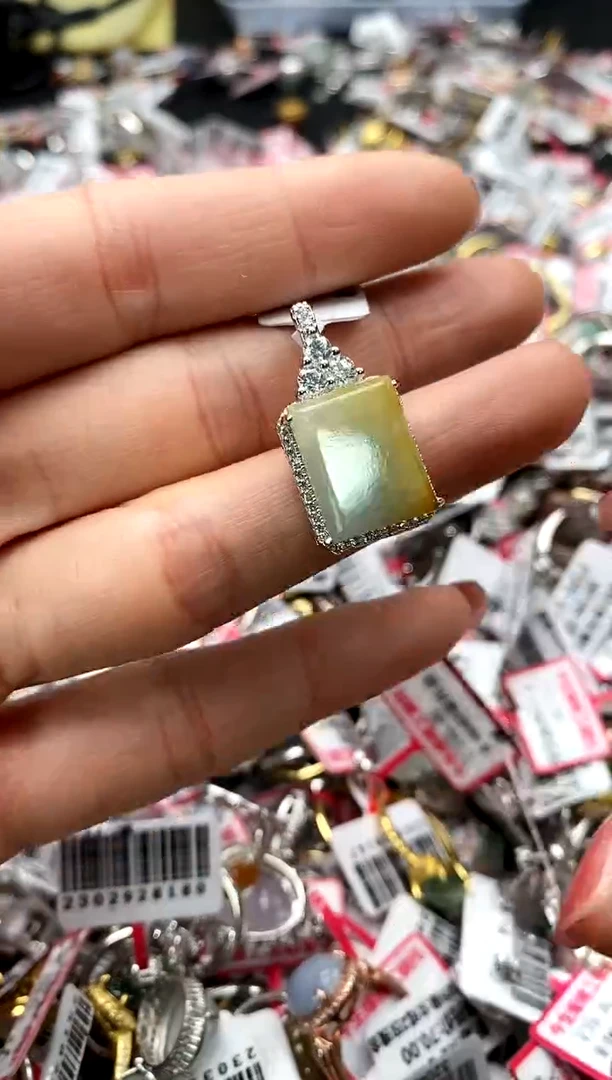 【闪购商品】翡翠戒指银S925镶嵌7777777   5