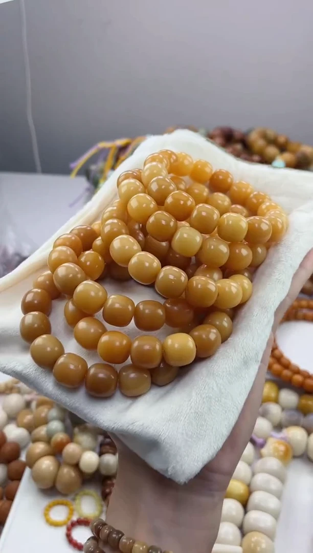 手串菩提根/象牙果r76干磨桶珠橘子糖13*13mm手串