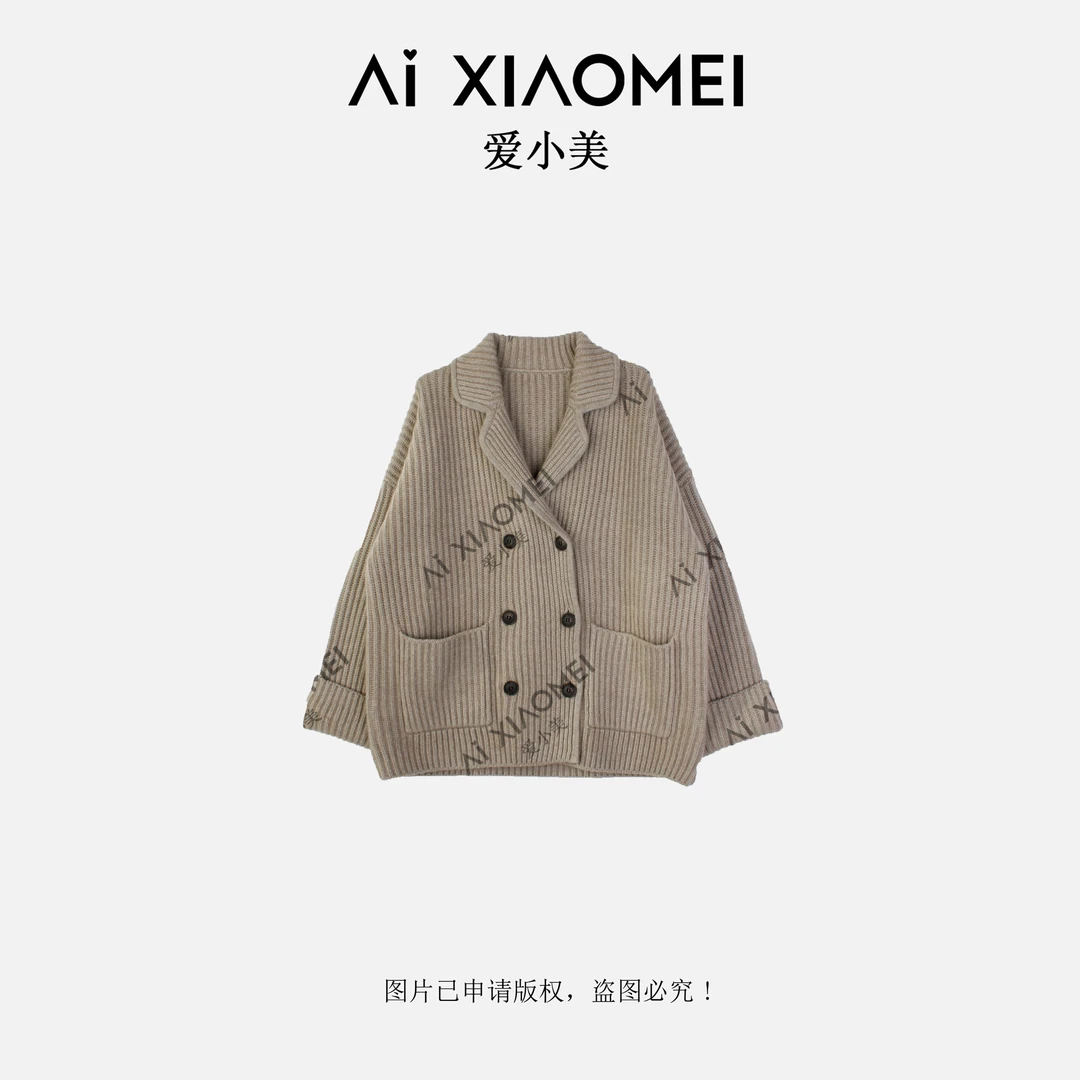 【小美的礼物】T级纯山羊绒双排扣羊绒外套YR08-1673