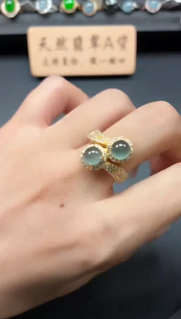 银S925镶嵌戒指翡翠1111