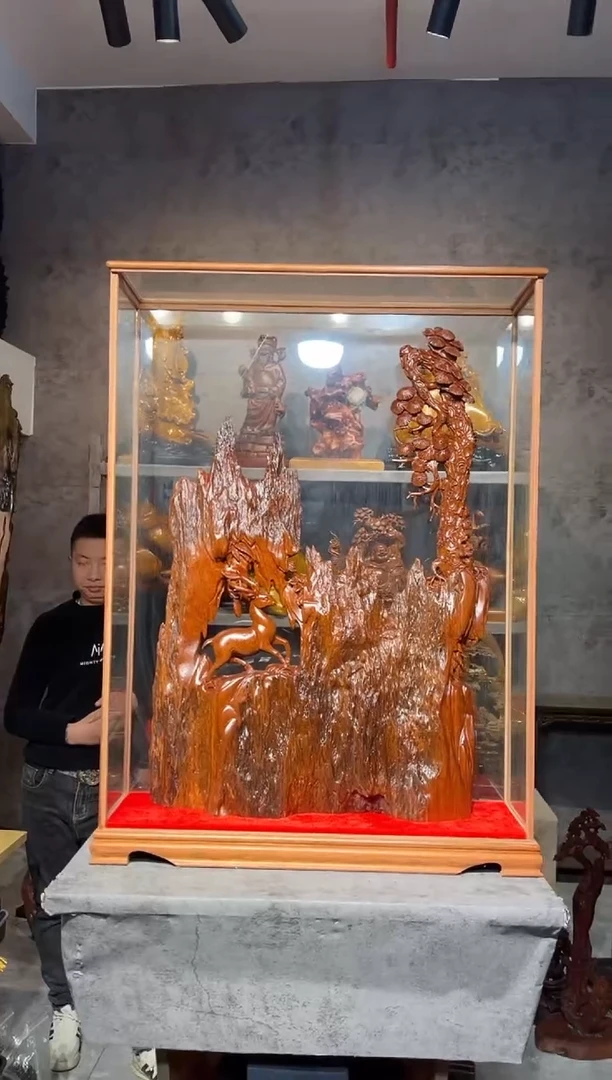 【闪购商品】大果紫檀（缅甸花梨）大果紫檀精工雕刻摆件