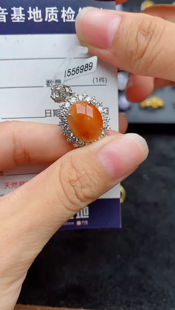 银S925镶嵌戒指翡翠1