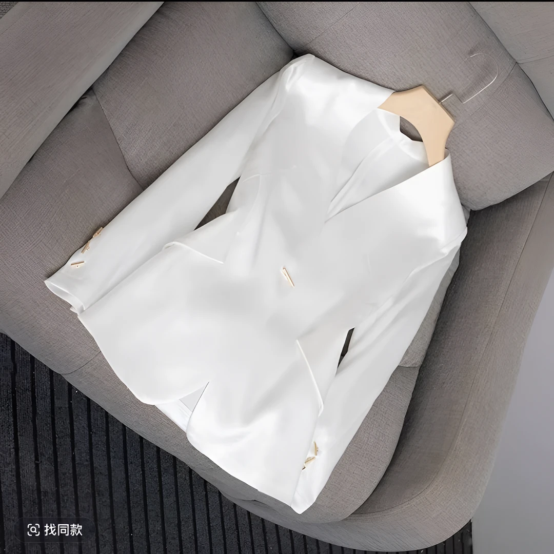 【8020】2025新款网红时尚宽松气质遮肉薄款九分袖西服