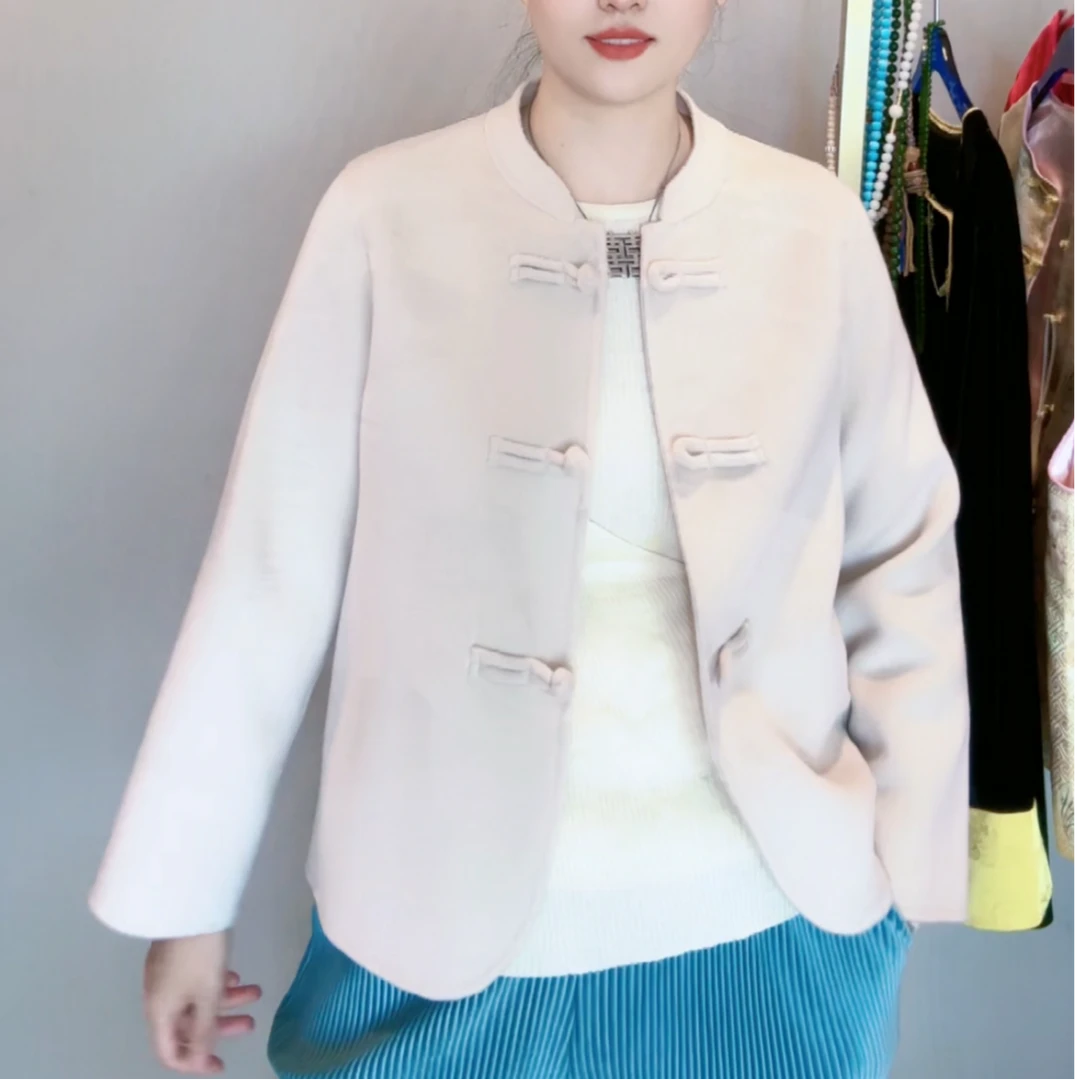 FL LOVE COLA 9828『福暖•四季』新中式国风盘扣手工双面呢上衣外套