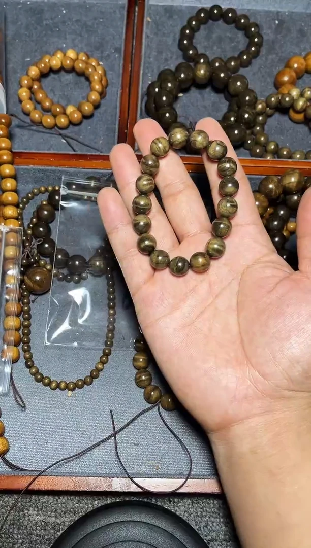 金丝楠手串/手链阴沉金丝楠1.2果香带花款68