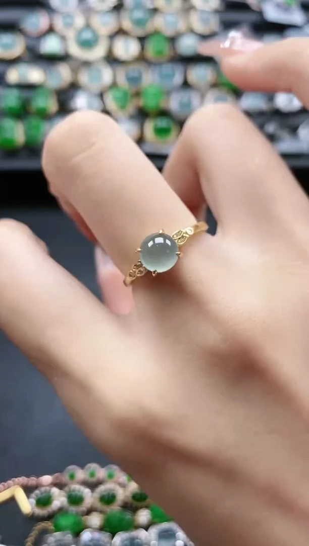 【闪购商品】翡翠戒指银S925镶嵌51151