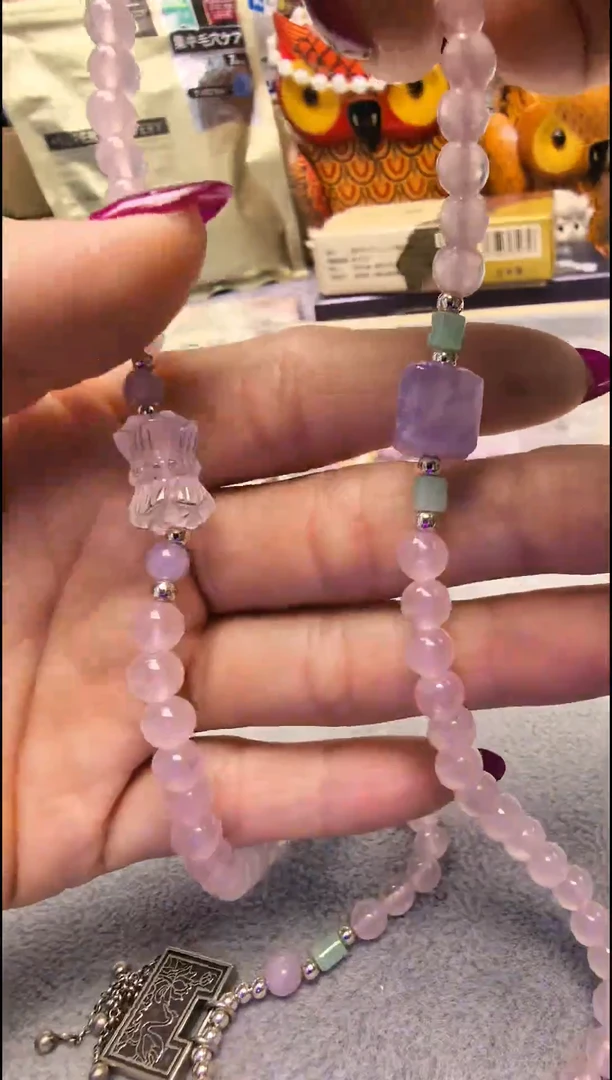 银S925镶嵌手链水晶FAA596 水晶紫锂辉手链