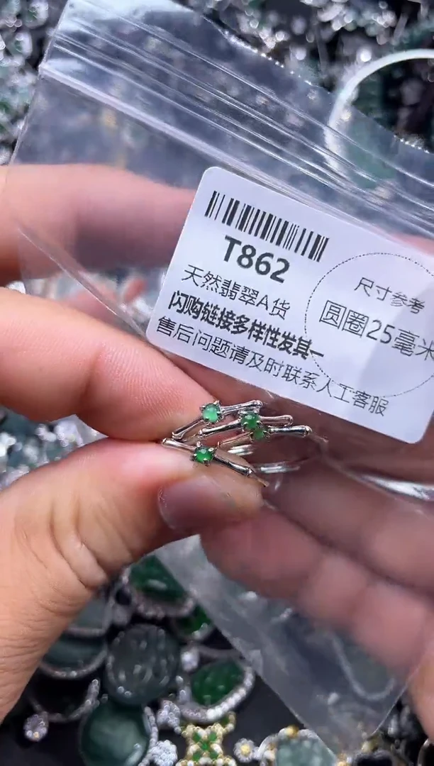 【闪购商品】翡翠颈饰未镶嵌T862戒指 多样性发其二