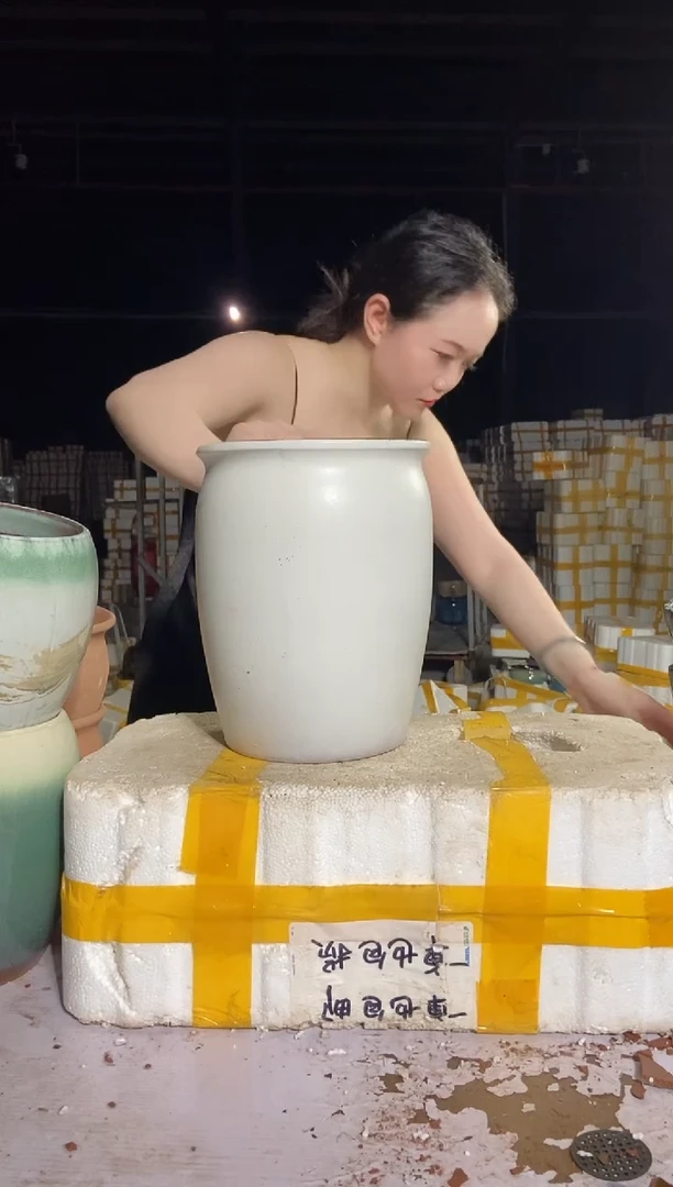 宜兴紫砂粗陶花盆20/25