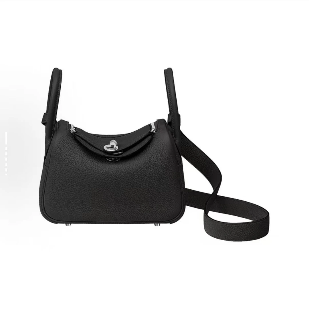 未使用 Hermes/爱马仕 K刻黑银迷你lindy安洁利严选