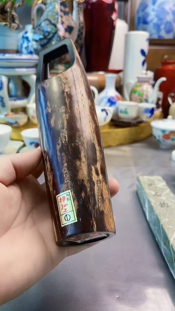 瓷片樱皮细工提梁