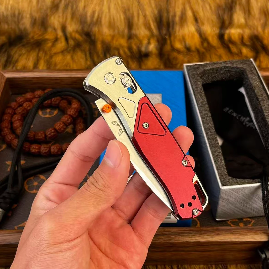 【原装限定配色】酒红钛柄s90v多功能户外手工刀