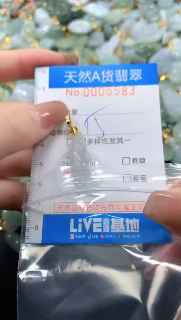 颈饰未镶嵌翡翠净货挂件-5583