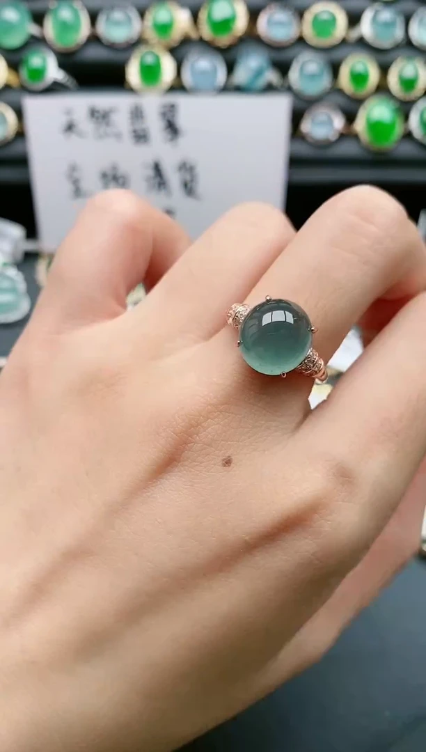 【闪购商品】翡翠戒指银S925镶嵌1111