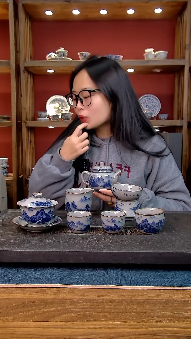 简装家用款7件套 老陶泥开片纹陶瓷茶具