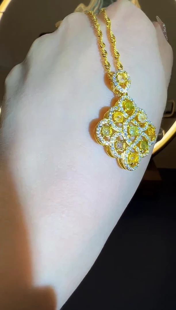 【闪购商品】碧玺颈饰未镶嵌碧玺吊坠