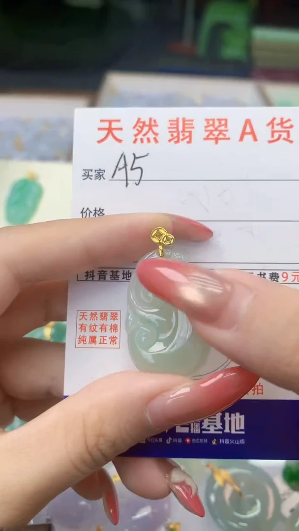 颈饰银S925镶嵌翡翠天然A货翡翠挂件