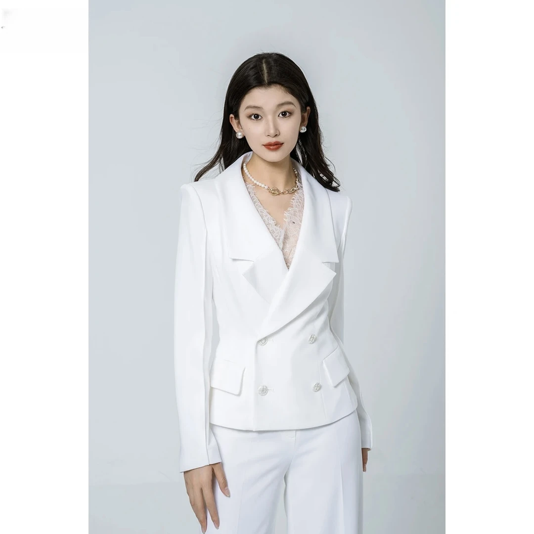 AMASS/阿玛施气质修身短款收腰百搭小西装职业西服外套5400615