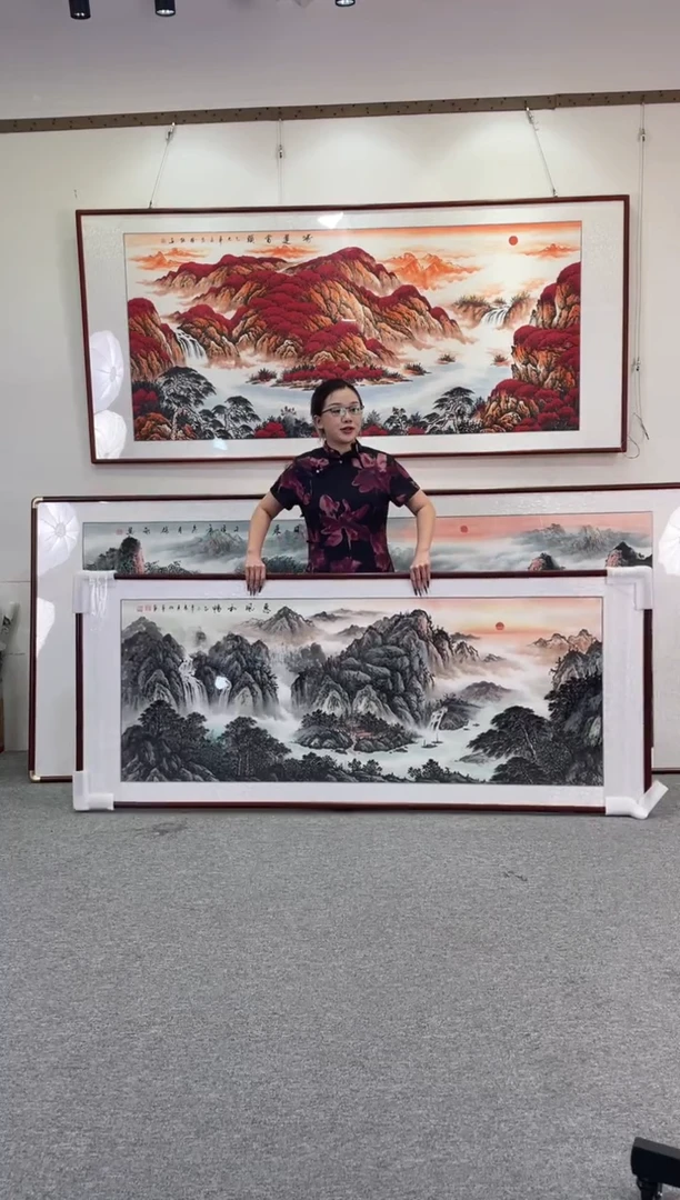 国画惠风和畅208*86纯手绘国画