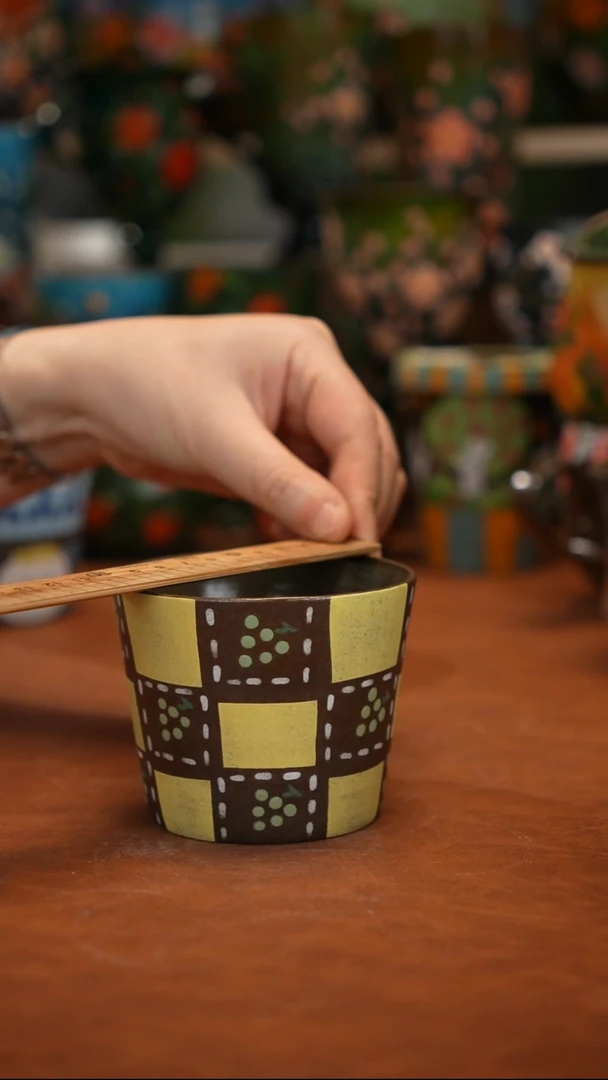 紫砂油画   釉下彩  杯子