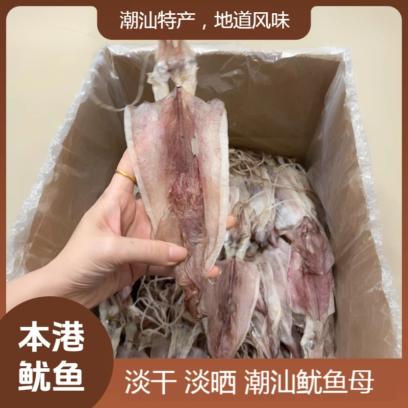汕尾潮汕特产中号本港淡干鱿鱼干手撕芥末烧烤鱿鱼干海鲜干鱿鱼