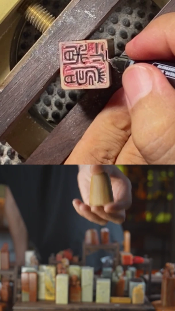 巴林石印石手工篆刻字体 巴林随形