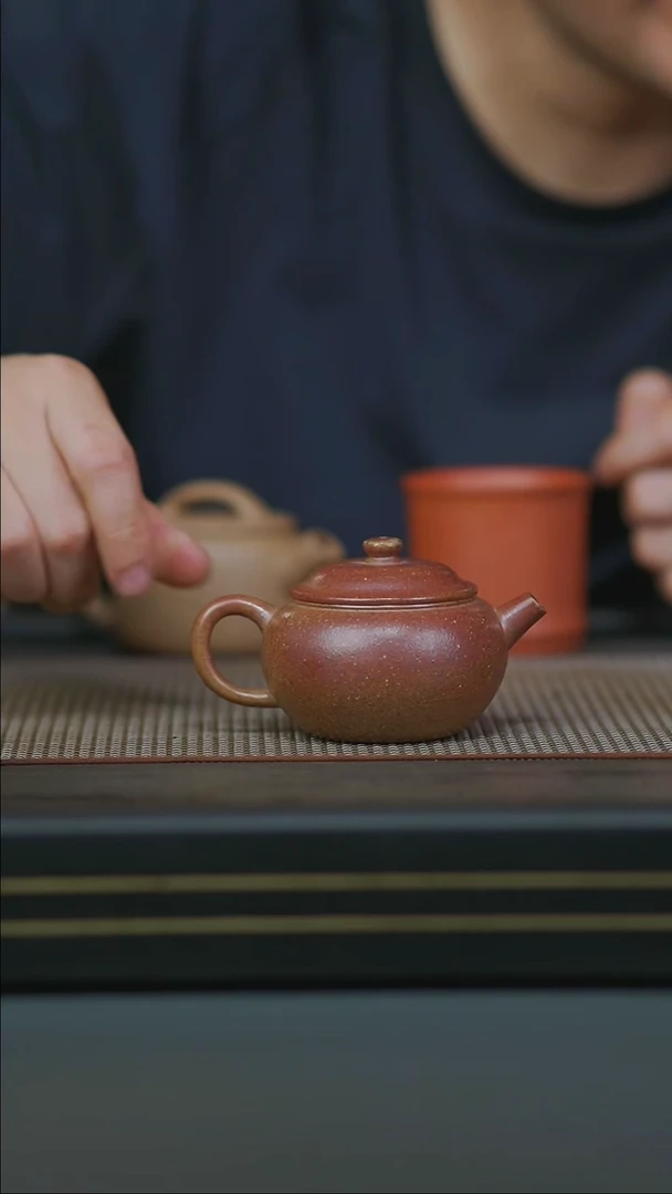 茶壶紫砂12-半手黄金段柴烧昆仑150cc鸿运当头