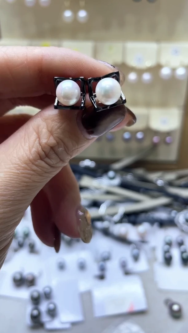 【闪购商品】海水珍珠耳饰银S925镶嵌2